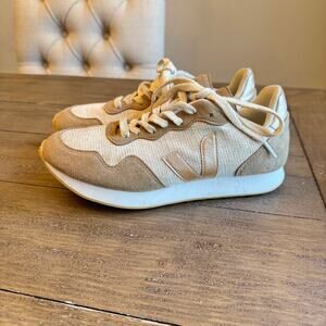 Veja SDU J-Mesh Sneakers Women's US 7 EU 38 Natural Platine Jute Lace Up Tan